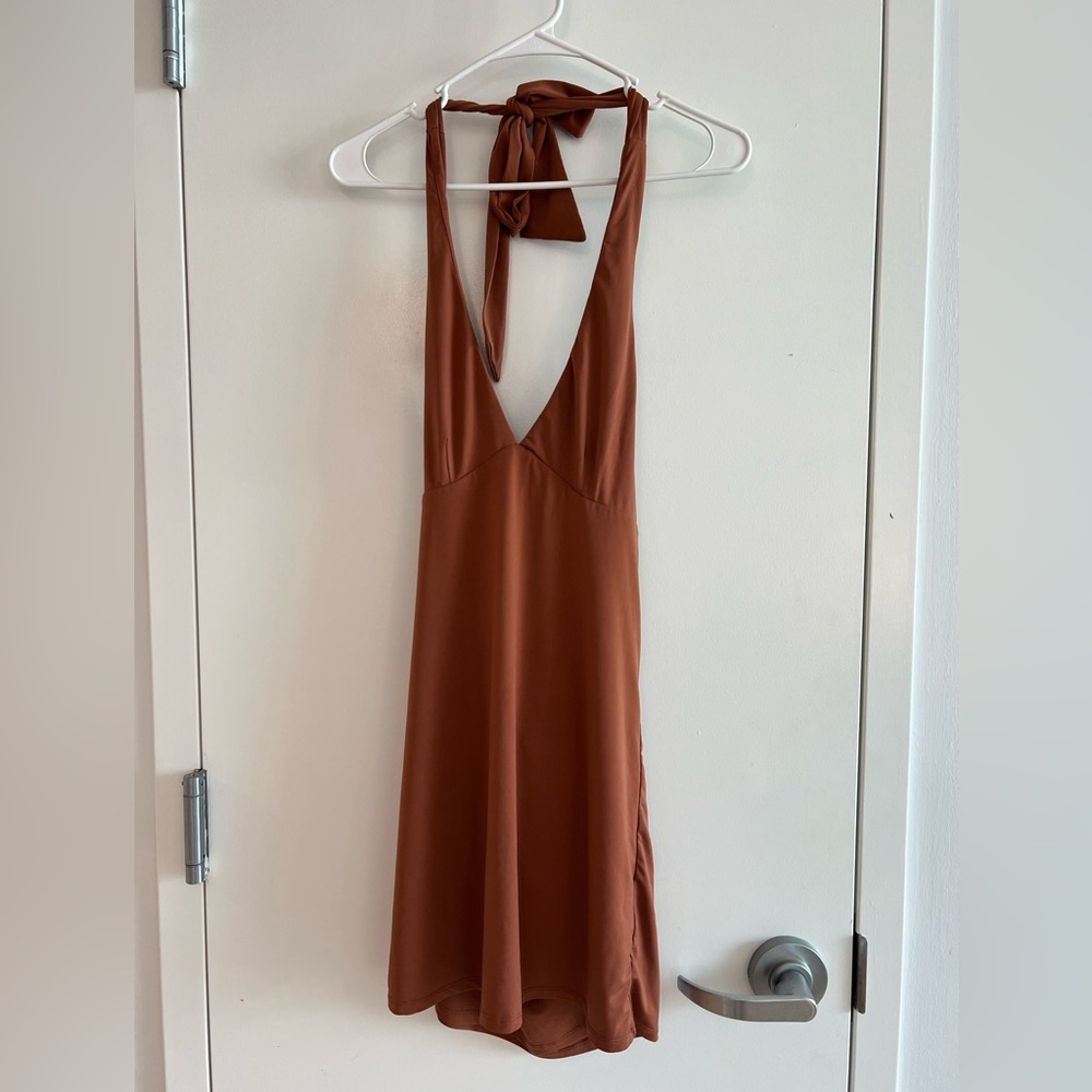 Abercrombie & Fitch Rust/Brown Halter Mini Sundress